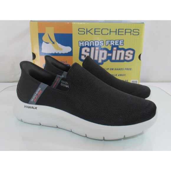 Men\'s Skechers Size 10.5 Slip Ins Go Walk Flex No Hands Sneakers Black / Grey main image 5